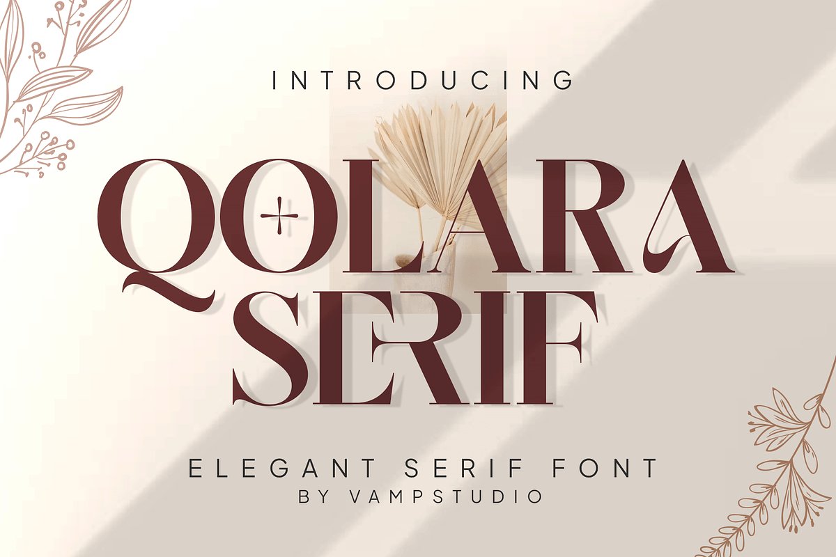Qolara Elegant Serif, a Serif Font by Vampstudio (Photo 1 of 13)