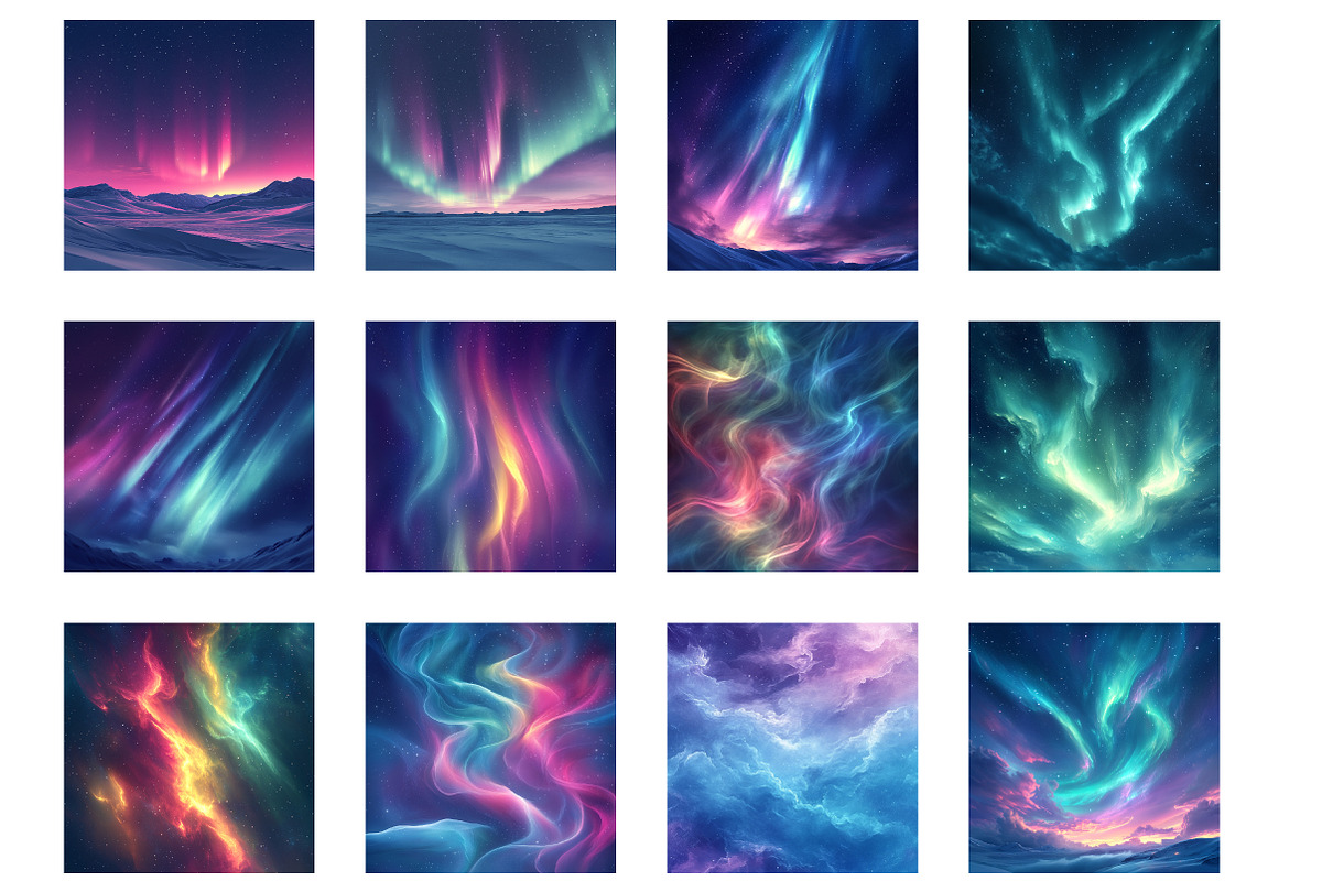 Seamless Watercolor Aurora Digital P, an Illustration by Designworld (Photo 3 of 5)