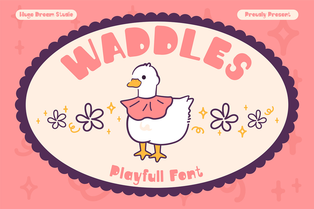 Waddles – Playfull Font, a Sans Serif Font by Huge Dream Studio (Photo 1 of 7)