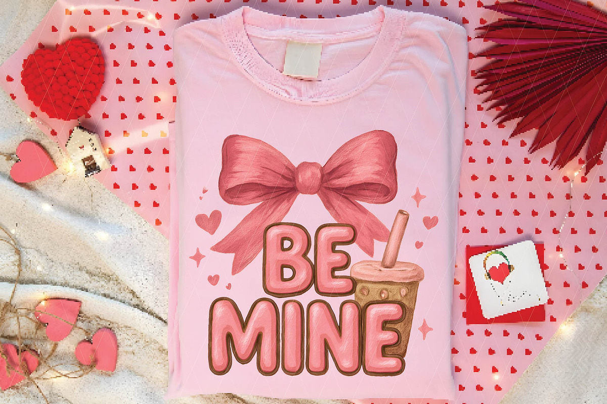 Be Mine Coquette Bow Valentine PNG, an Illustration by DreamPrint404 (Photo 5 of 8)