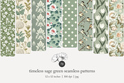 70 sage green seamless pattern, a Pattern Graphic by Poppy Lane Studio (Thumbnail 1 of 10)