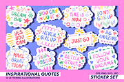 Inspiring positive phrases stickers, a Decorative Illustration by LiiaLonn Studio (Thumbnail 1 of 5)