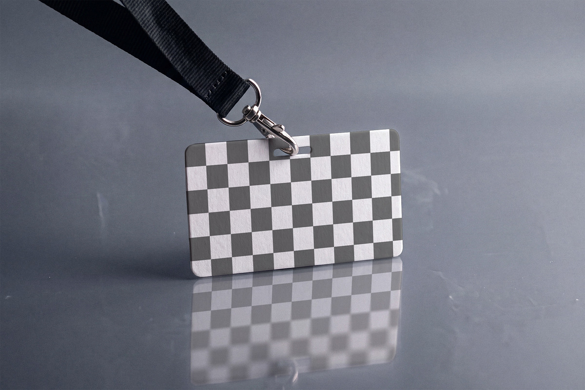 Horizontal Lanyard ID Badge Mockup, an Advertising Mockup by Designer Dude (Photo 2 of 2)