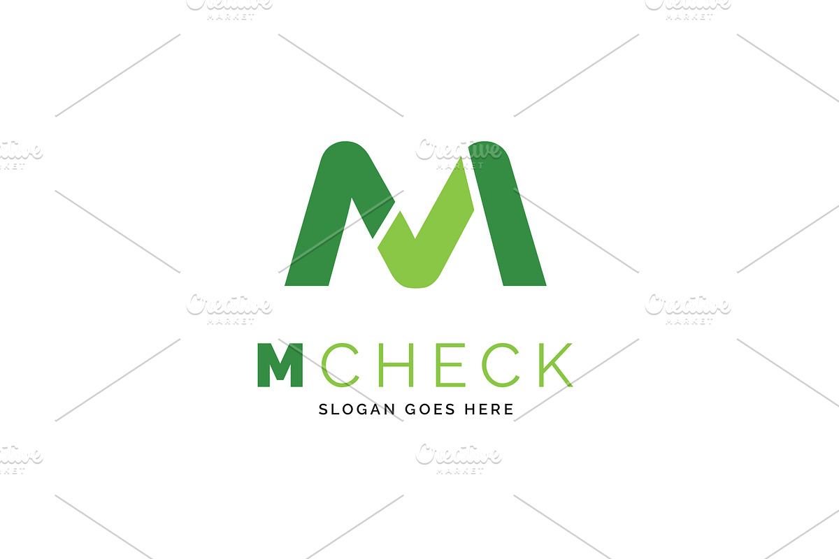 Initial Letter M Check Mark Logo, a Branding & Logo Template by meisuseno