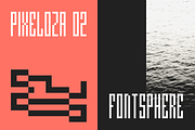 Pixeloza 02 ( FREE Style ), a Font by Fontsphere (Thumbnail 3 of 7)