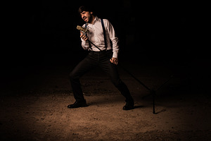 Singer singing