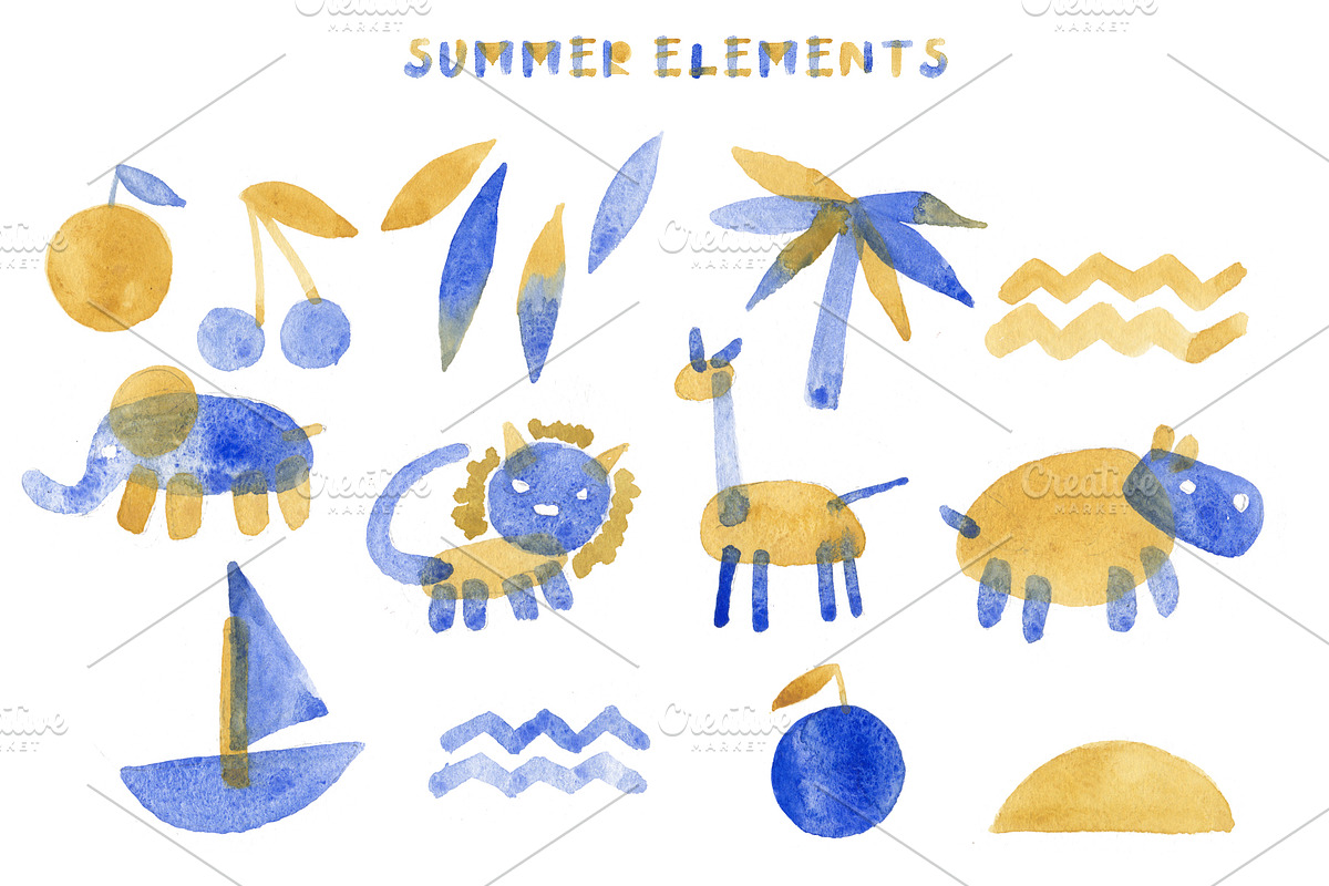 Summertime bitmap color font preview 4