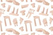 Ancient architecture ruins set, a Decorative Illustration by PaperTrident (Thumbnail 4 of 4)
