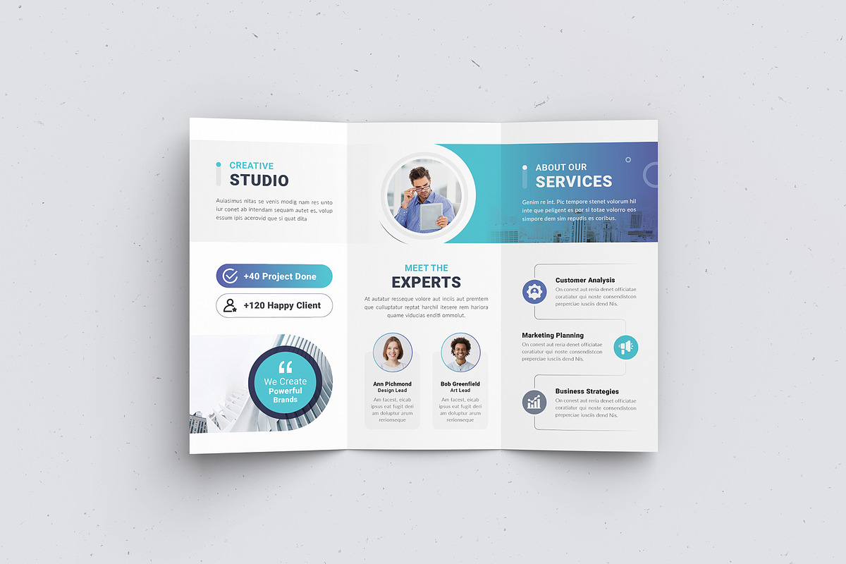 Business Tri-Fold Brochure Template, a Brochure Template by Creativity-Design (Photo 3 of 4)