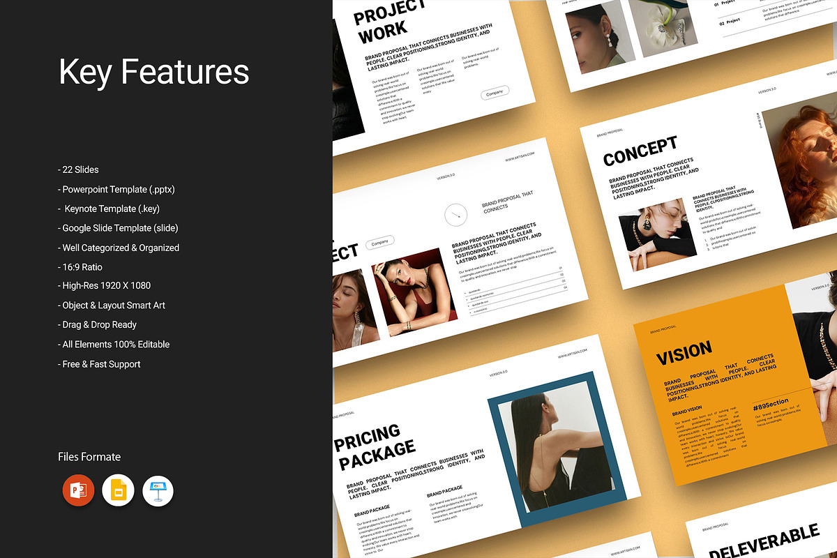 Brand Project Presentation Template, a Presentation Template by Studio Artisan (Photo 4 of 7)