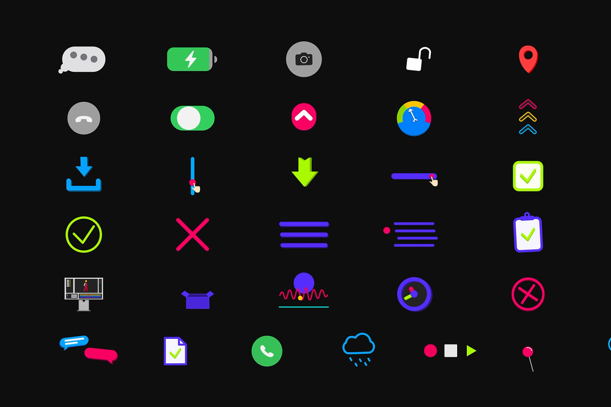 App Interface Icons Motion Graphics, a Graphic by 2dfx (Photo 1 of 2)