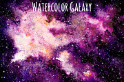 Watercolor Galaxy Set, a Texture Illustration by Salted Galaxy (Thumbnail 2 of 7)