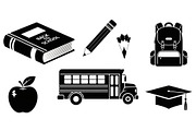 Back To School Silhouette Bundle, an Illustration by Designer_Momina (Thumbnail 39 of 51)