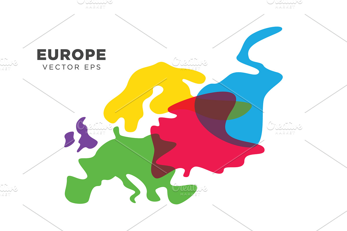 Europe Map Vector, a Work Illustration by Toko Pak Sabar