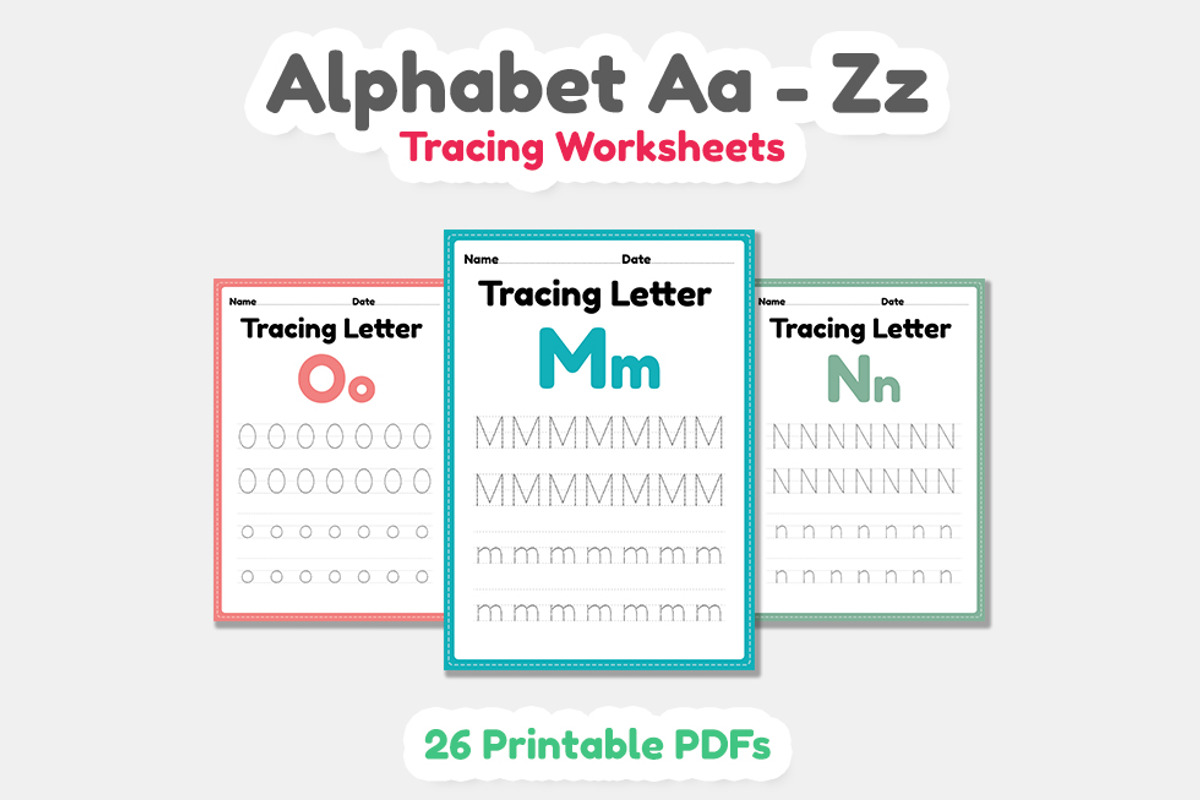 Tracing Alphabet Letter a to z, an Education Illustration by TukTuk Design (Photo 5 of 9)