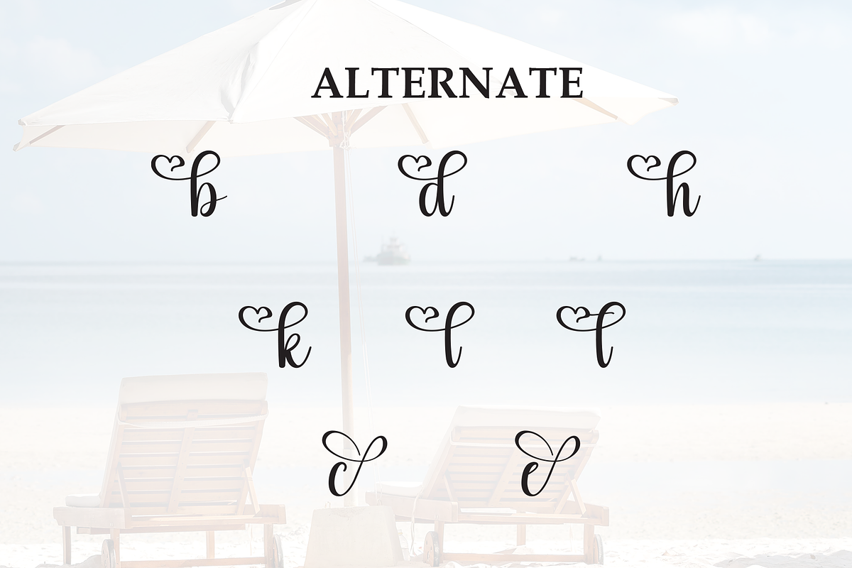 Alive Umbrela | Script Font, a Handwritten Font by Scratchones (Photo 8 of 9)