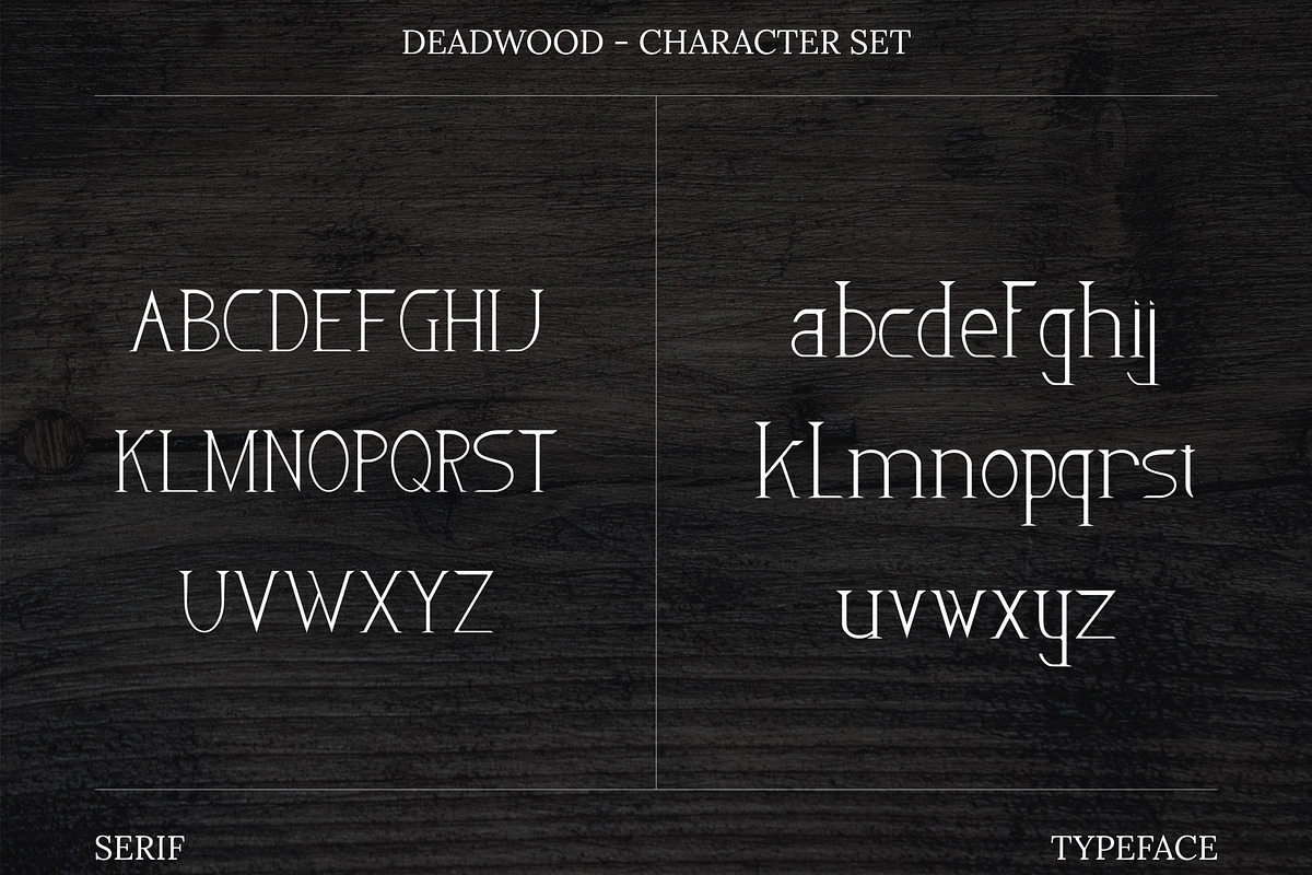Dead Wood Serif Typeface, a Serif Font by infernostudio3 (Photo 6 of 10)