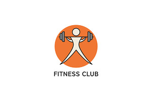 Fitness club logo featuring a styliz, an Illustration by designvectx