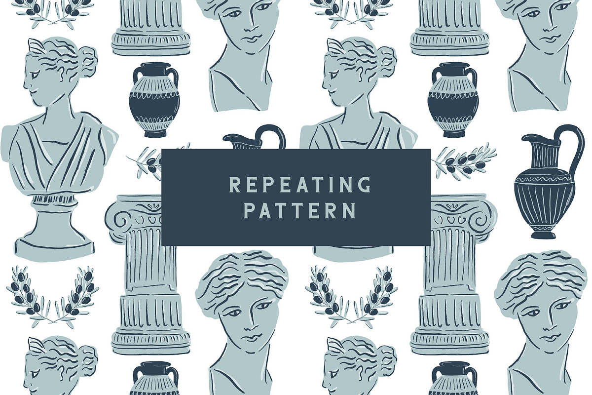 Greek Aesthetic Goddess Clip Art, an Illustration by Putnam Road Art (Photo 3 of 4)