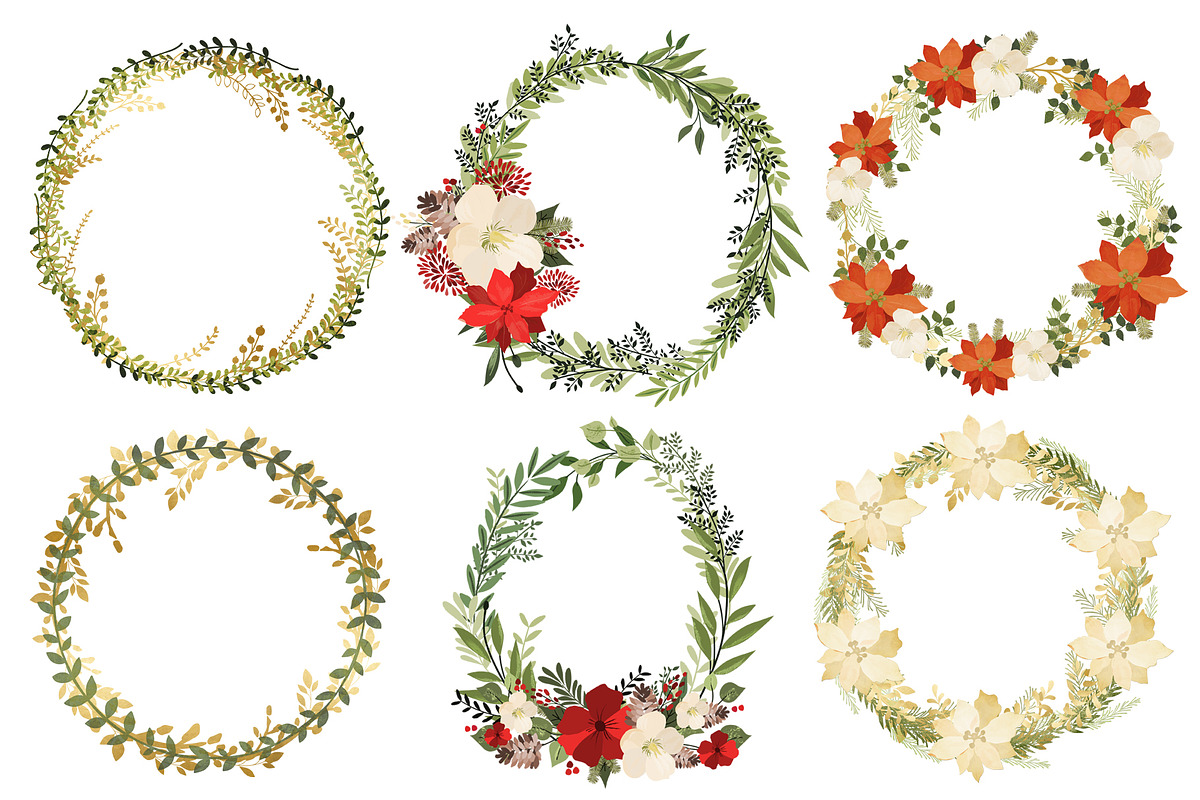 20% OFF! Christmas Floral Alphabet, an Illustration by Chus Moreno Studio (Photo 9 of 11)