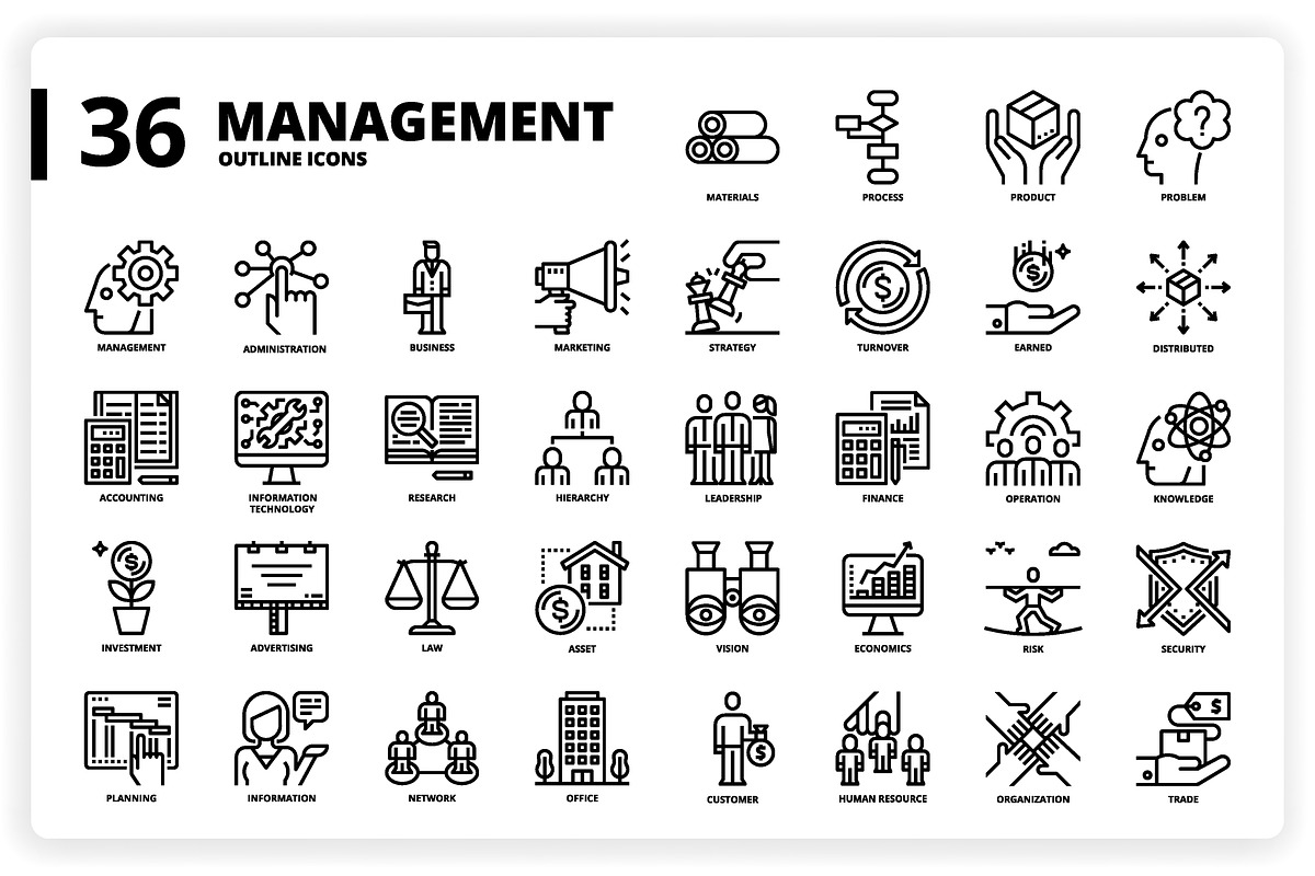 3,600 Icons x3 Styles, an Outline Icon by monkik (Photo 200 of 299)