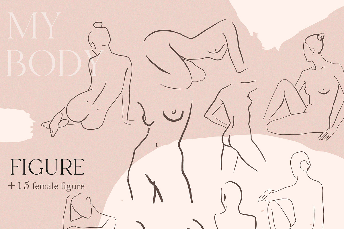 Abstract & Line Art BUNDLE - 4in1, a Person Illustration by ms Julia Nova (Photo 10 of 13)