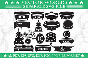 Crepe Maker SVG, Crepe, Maker SVG, an Object Graphic by VectorWorlds