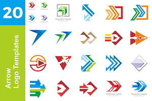 20 Logo Arrow Templates Bundle