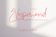 Vesperiand Handwriting Font, a Handwritten Font by Letterhanna Studio (Thumbnail 2 of 13)