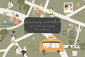 Summer Market - Poster & Map Creator