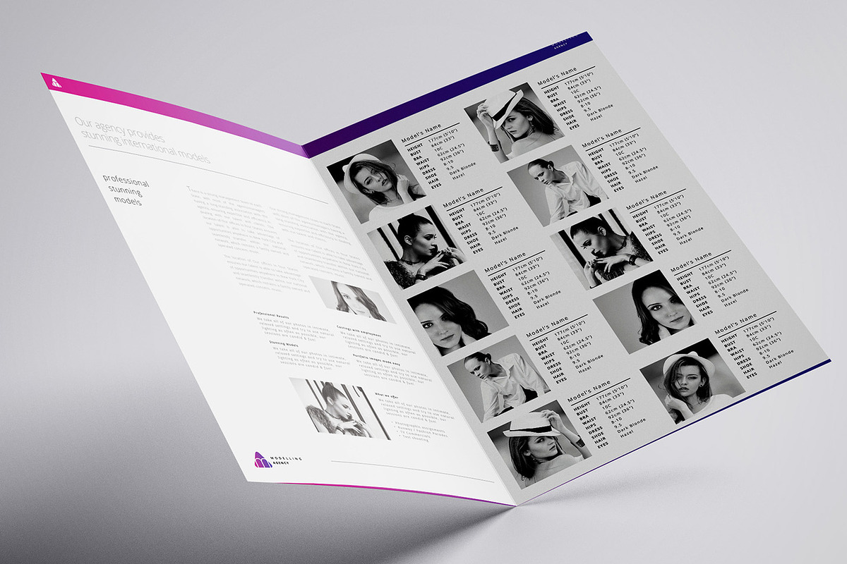 Modelling Agency Brochure Template, a Brochure Template by BrandPacks
