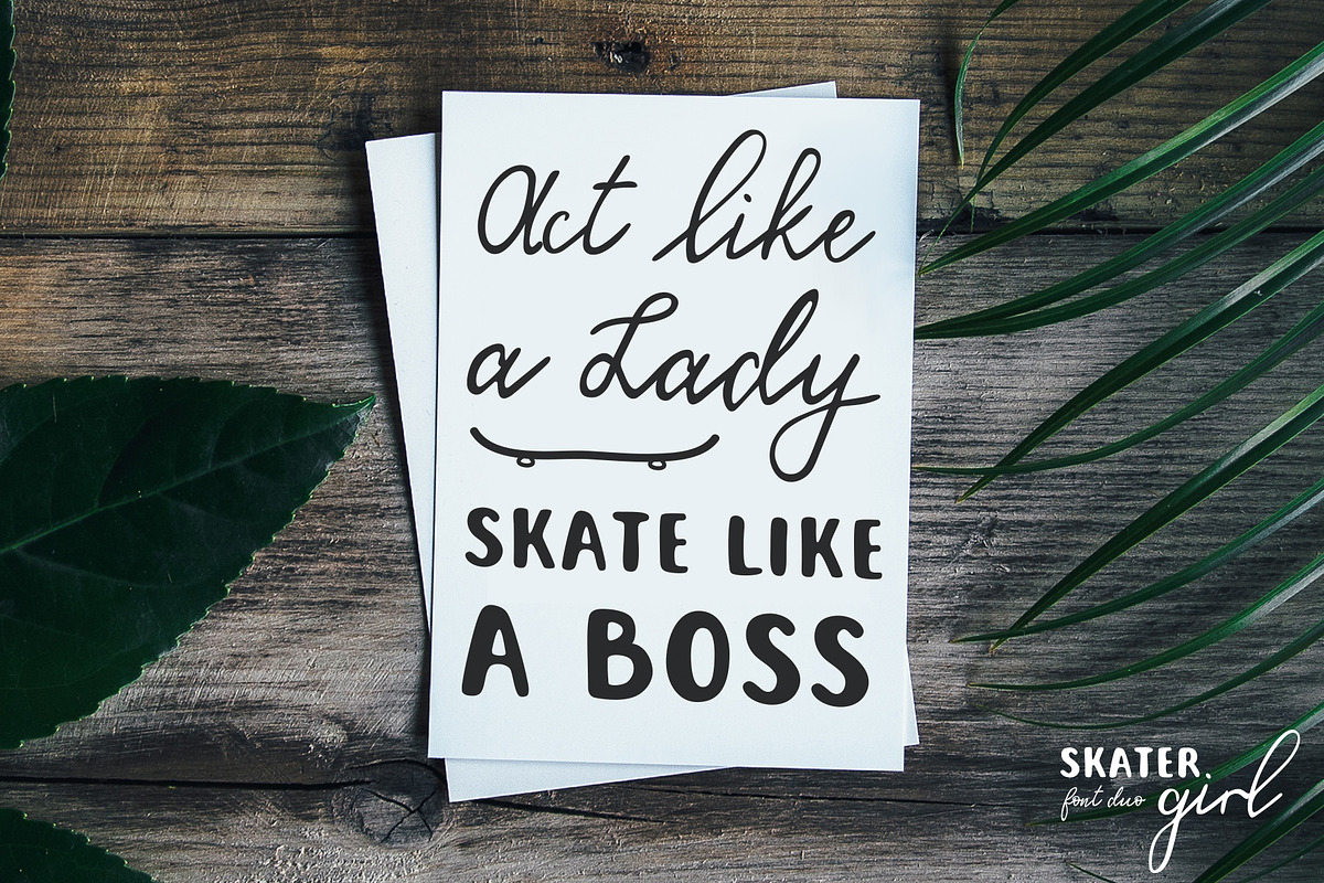 Skater Girl Font Duo preview 8