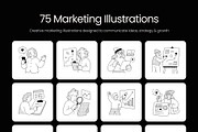 75 Marketing Illustrations, a Finance Illustration by Prosymbols (Thumbnail 1 of 12)