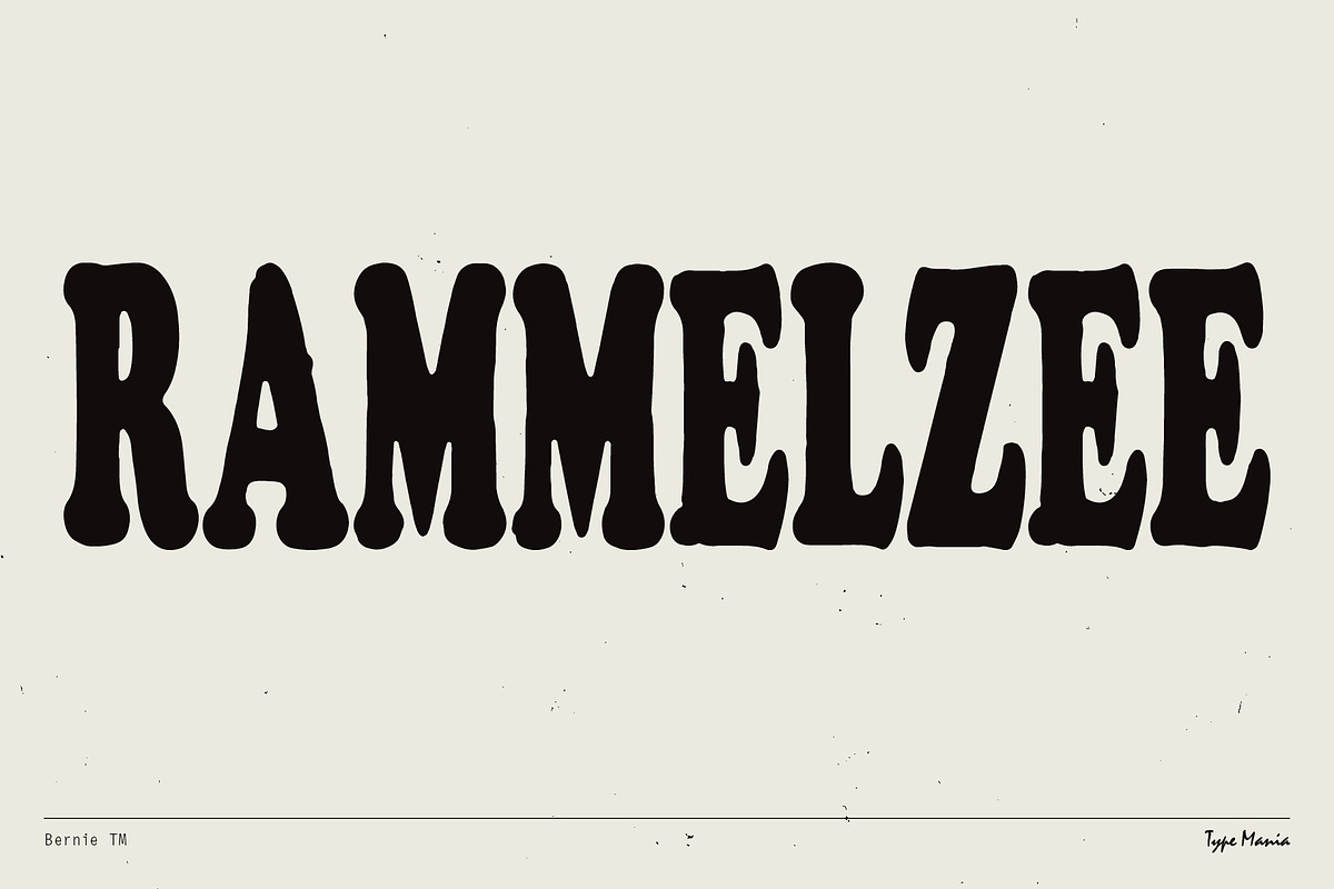 Bernie TM – XXX-Bold Cozy Type, a Serif Font by Type Mania (Photo 3 of 11)