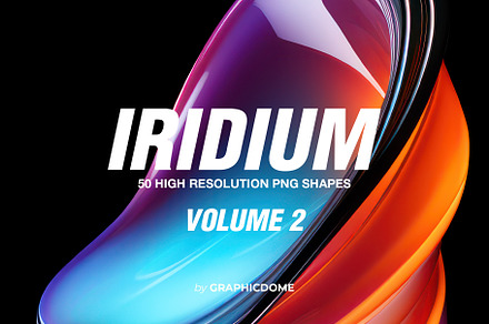 Iridium 60 PNG Abstract Shapes Vol.2, an Object Graphic by Graphicdome
