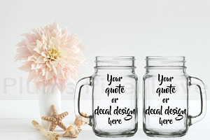 Pretty Mason Jar mockup