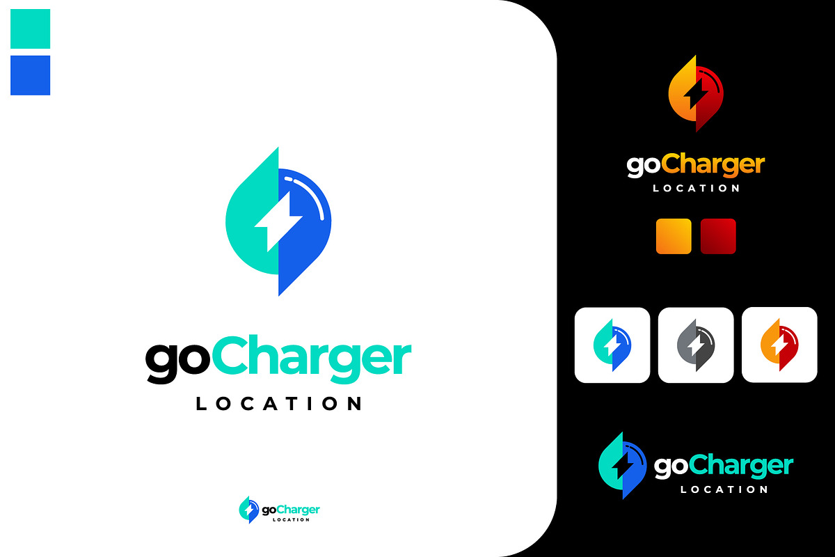 Set of Charging station logo designs, a Branding & Logo Template by Lucky Creative (Photo 2 of 5)