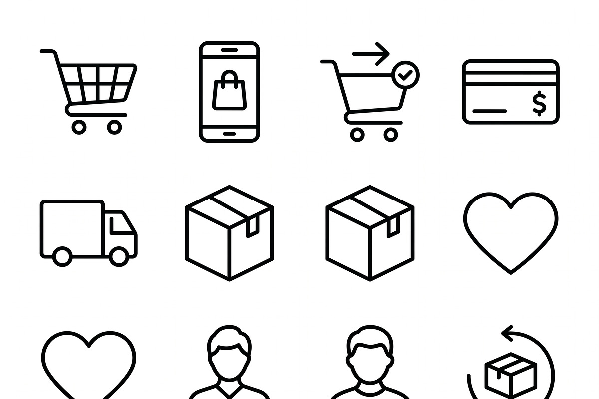 42 Vector Ecommerce Outline Icon, an Outline Icon by adenpinkstore (Photo 6 of 8)