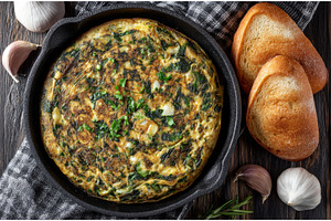 An omelette filled with herbs, a Food & Drink Photo by ZinetroN