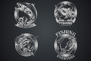 4 Fish Vector Dark and Light