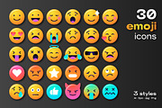 Emoticons emoji reactions, an Illustration by karnofff (Thumbnail 1 of 4)