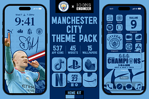 Man City Theme Pack | Home Kit