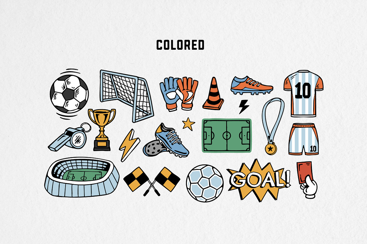 Hand-drawn Soccer Illustrations, a Sport Illustration by cd-design.co (Photo 2 of 5)
