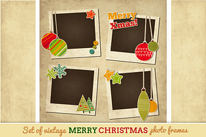 Vintage Christmas photo frames