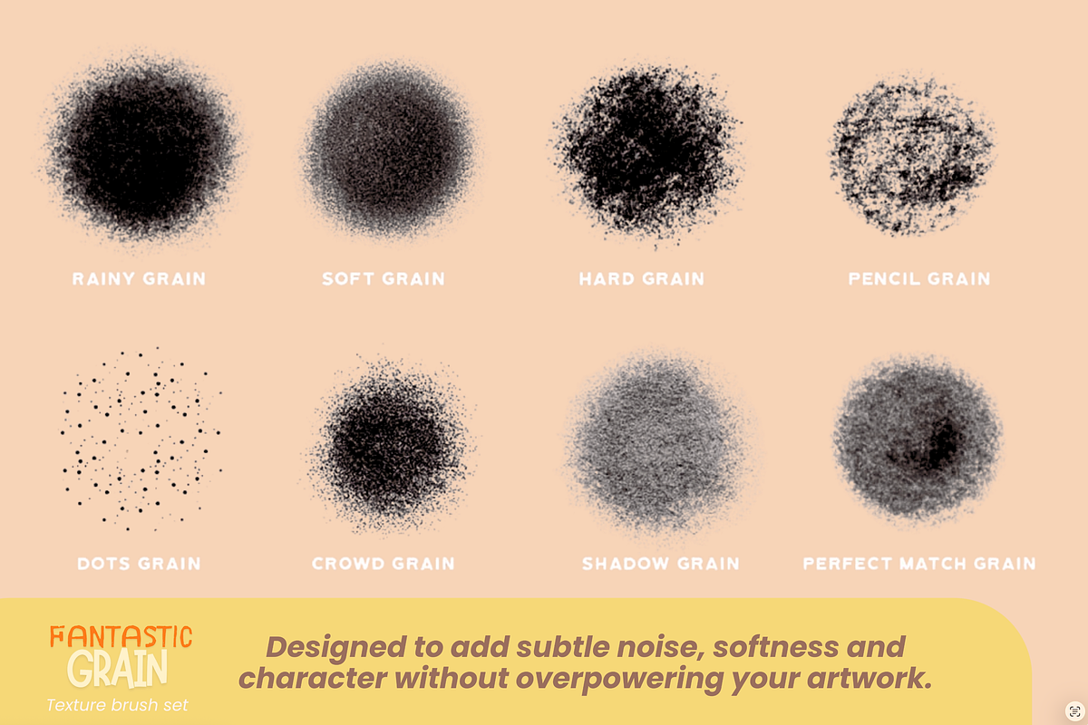 Fantastic Grain – Textured Brushes, a Brush Add-On by Eliza Moreno Illustration (Photo 2 of 4)