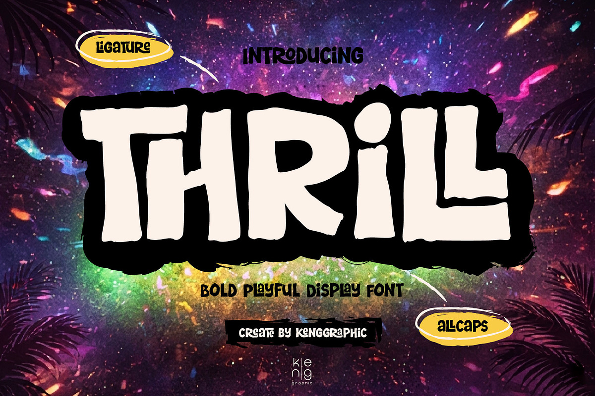 THRILL font, a Handwritten Font by KengGraphic (Photo 1 of 11)