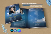 Blue Sky Funeral Program Template, a Brochure Template by Template Shop (Thumbnail 1 of 5)