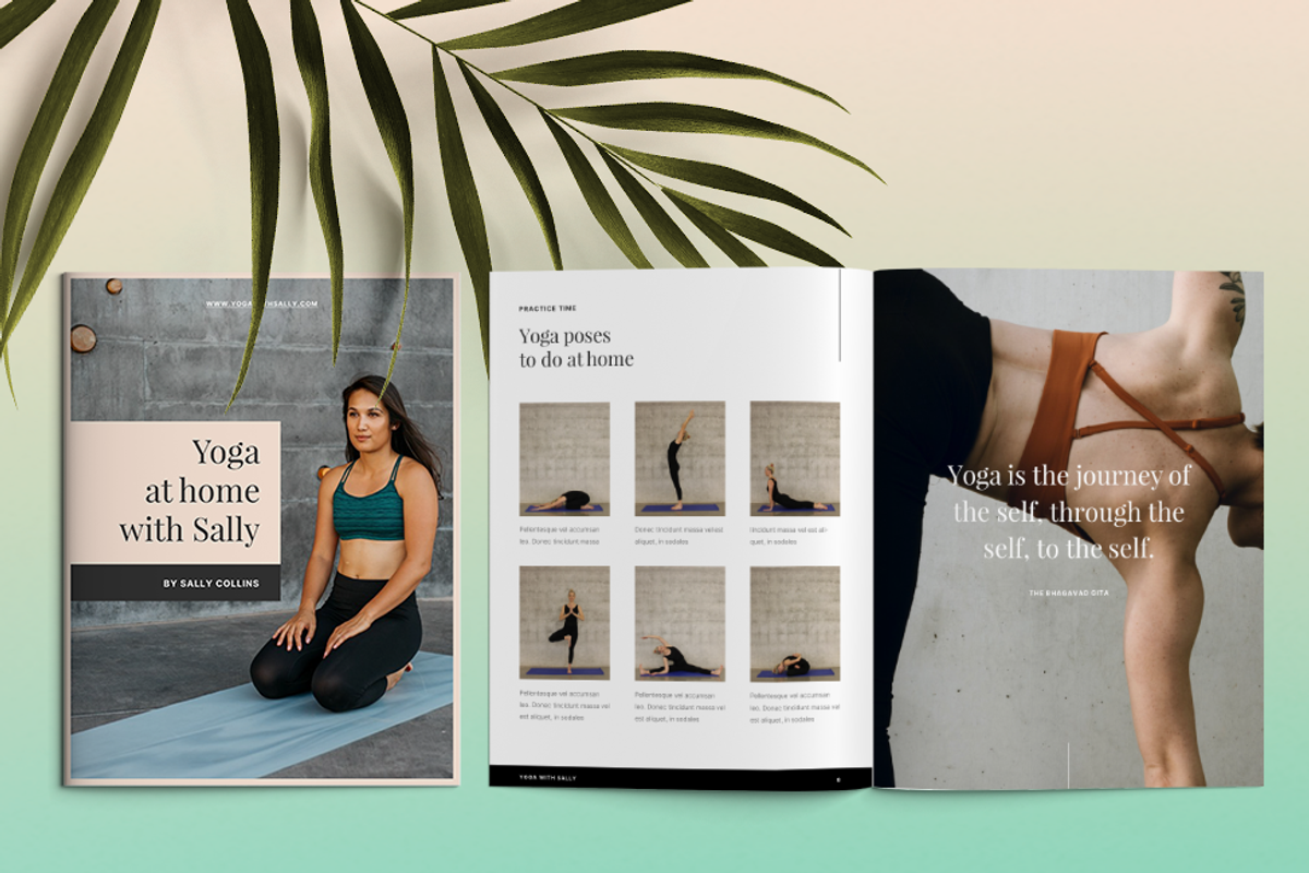 Yoga Presentation Template 20 Pages, a Presentation Template by The Cave Graphics (Photo 1 of 7)