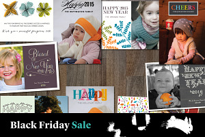 9 New Year Cards (Black Friday Sale)