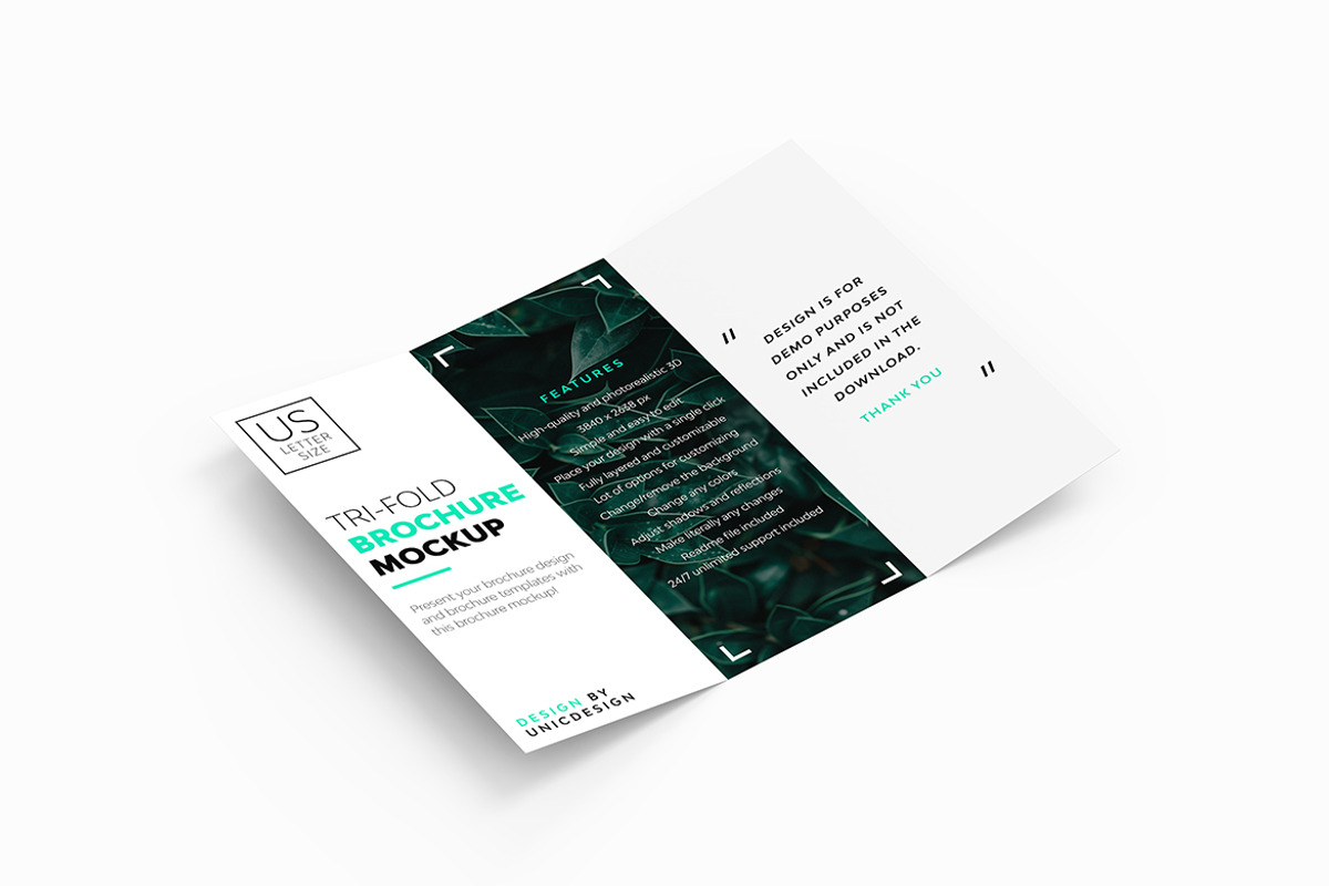 Tri Fold Brochure Mockup, a Print Template by UnicDesign (Photo 9 of 11)